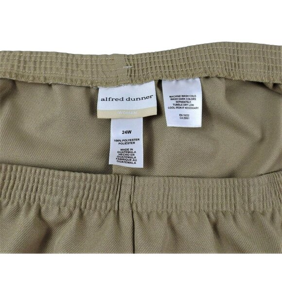 Alfred Dunner Womens Pants Tan Dress Slacks Size 24 Short Plus NWT JH1130 - Picture 3 of 4